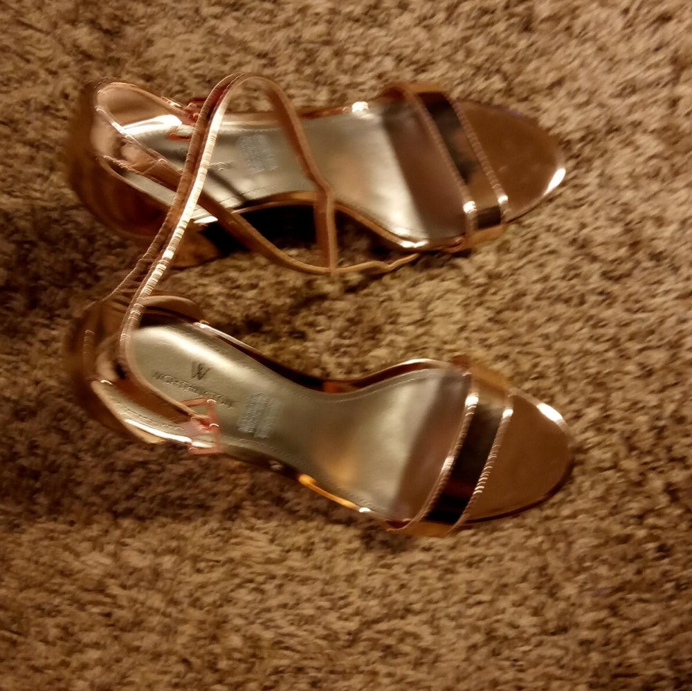 Rose gold ladies heels